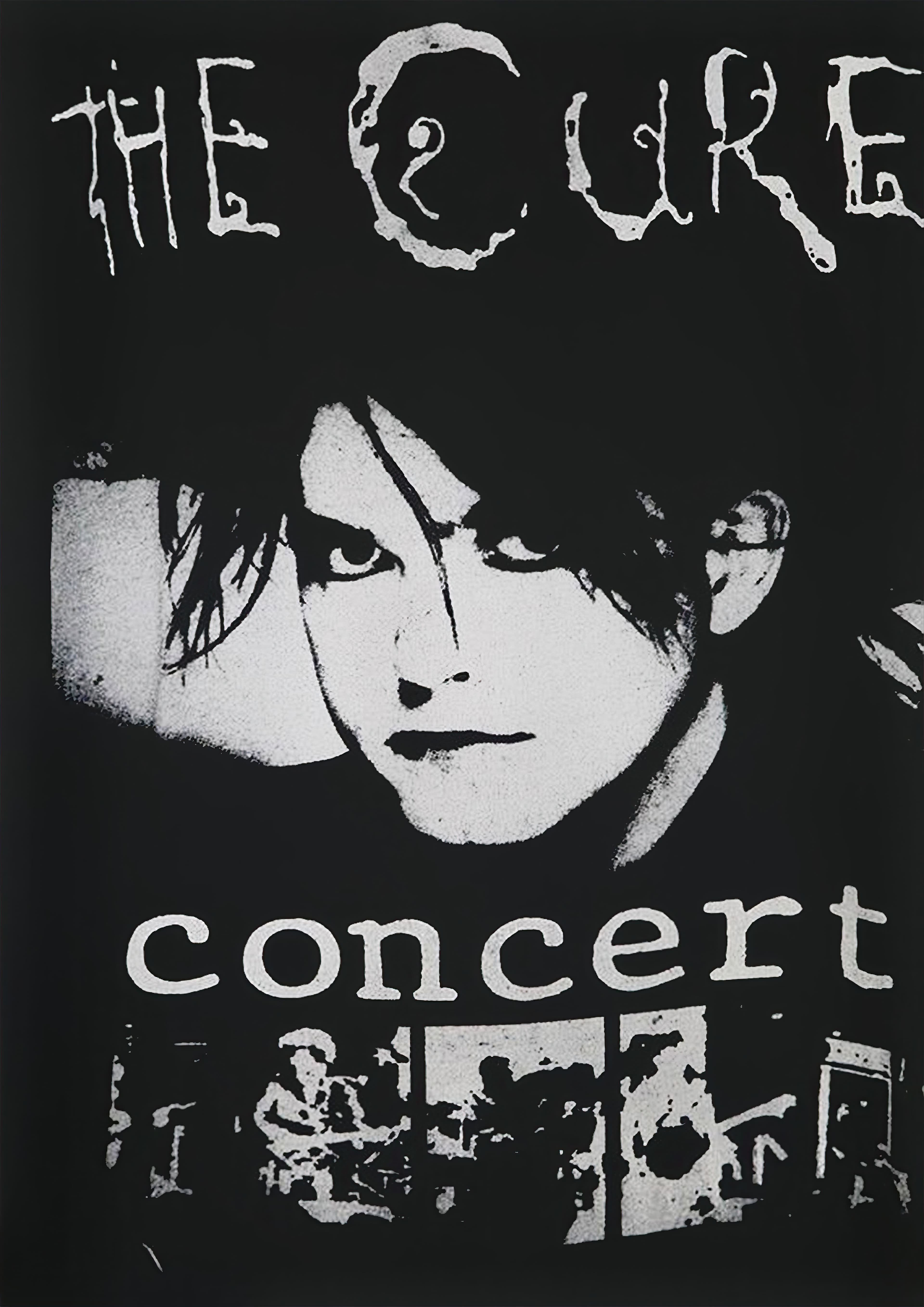 Poster The Cure - The Cure Concert Poster Blanco y Negro | Poster Cult