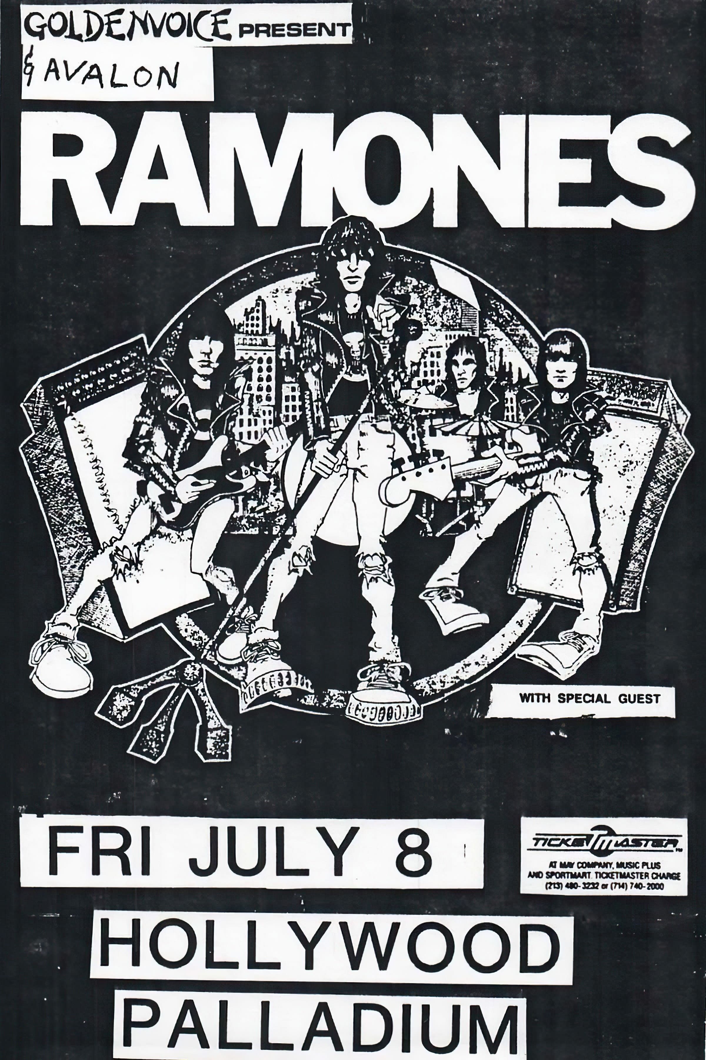 Poster Ramones - Ramones Hollywood Palladium Concert Poster | Poster Cult