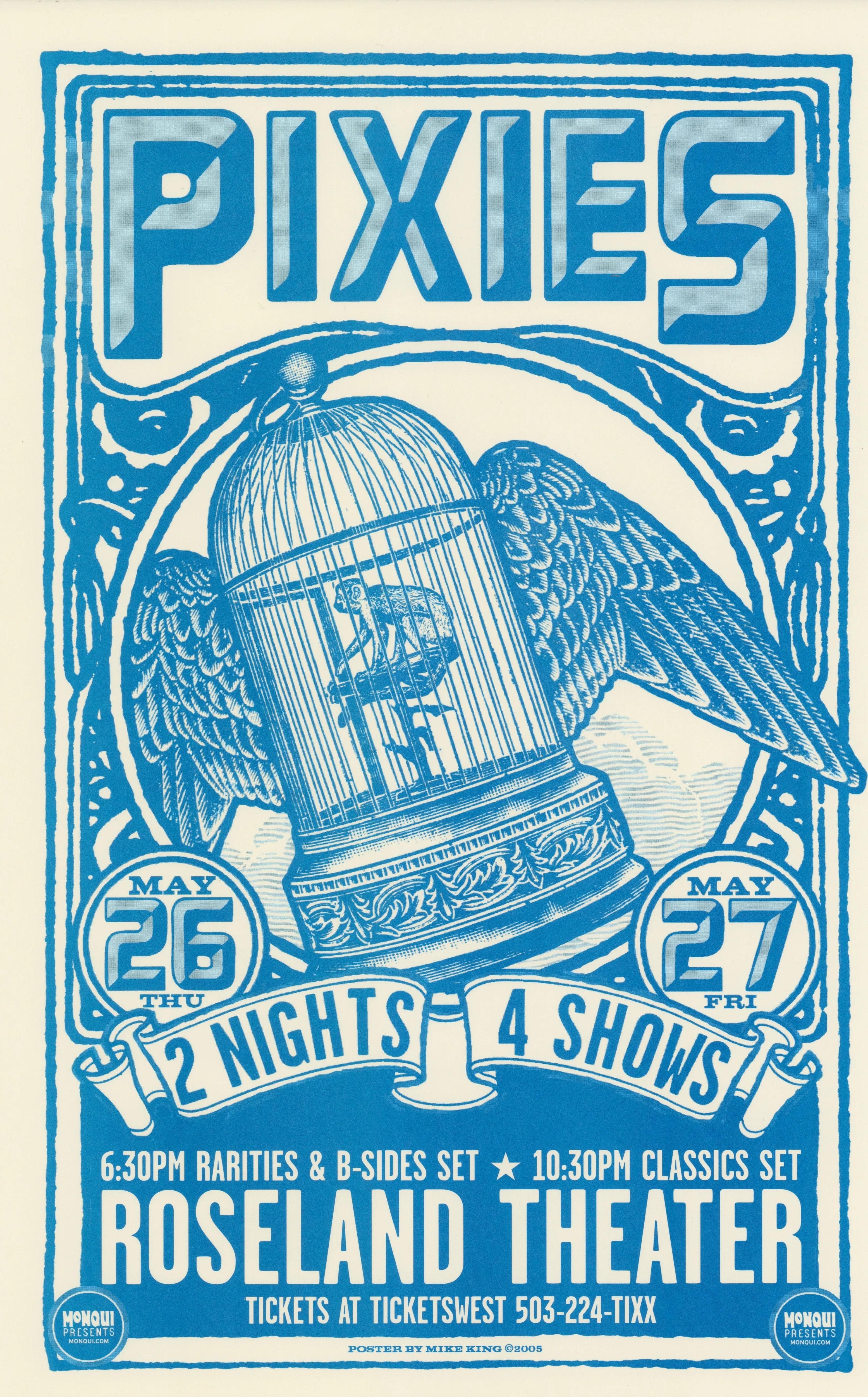 Poster Pixies - Pixies Roseland Theater Concert Flyer | Poster Cult